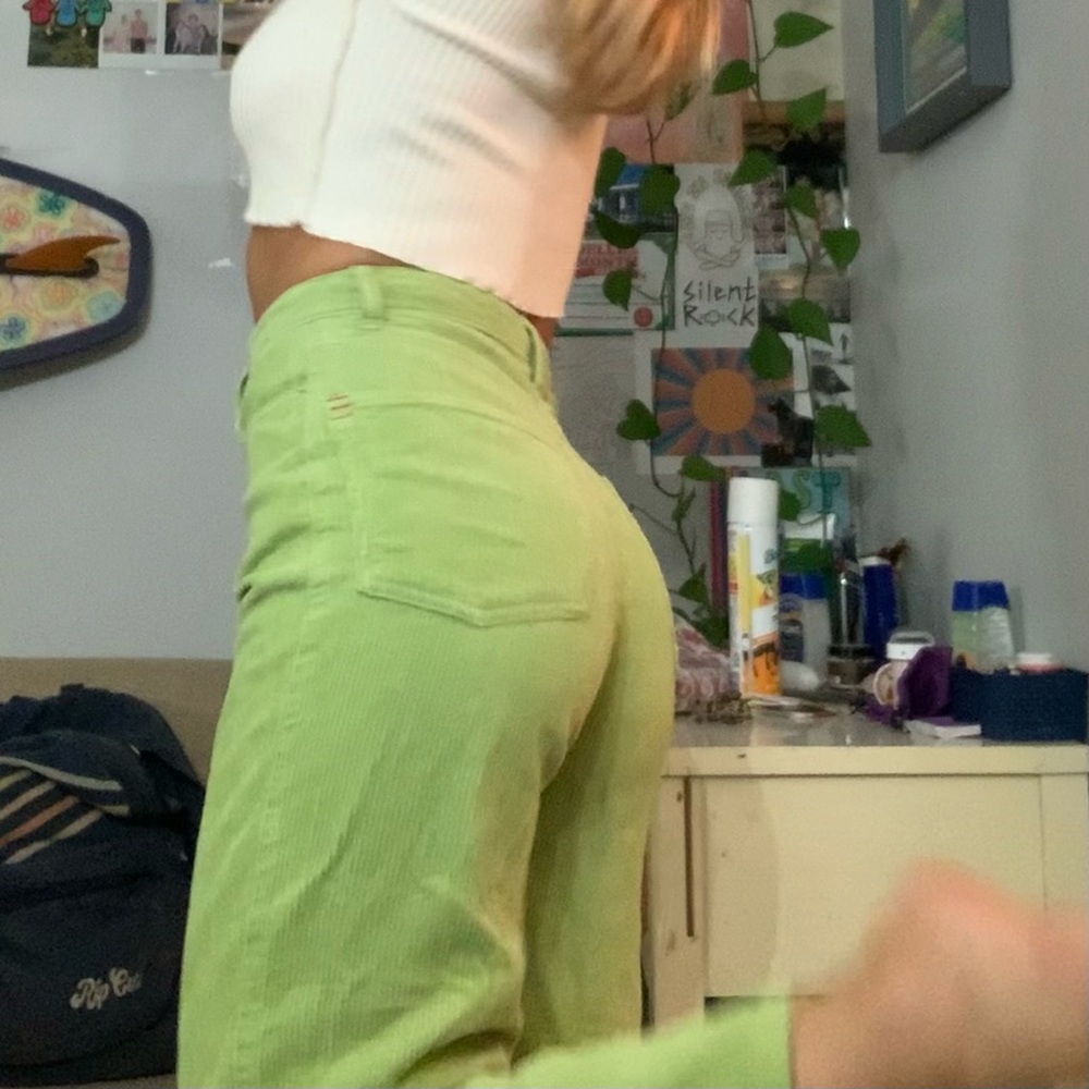 Urban outfitters green corduroy wide leg pants!